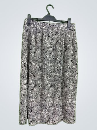 Sasa Harbour Women's Black and White Floral Skirt