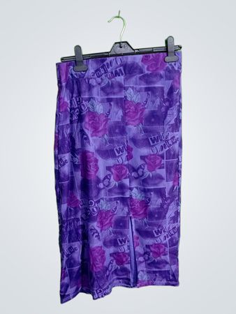 Purple Floral Skirt