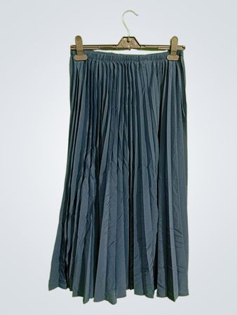 Blue Pleated Skirt