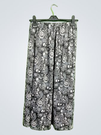 Gray Floral Pants