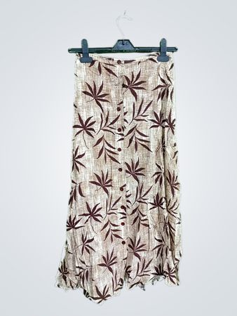 Brown Floral Skirt