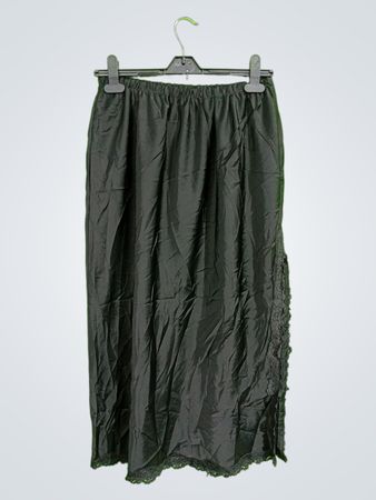 Unbranded Black Satin Midi Skirt