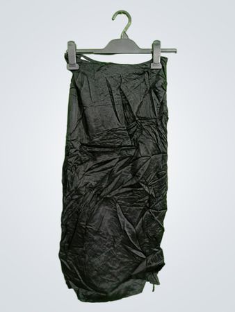 ASTR Black Crinkled Wrap Skirt