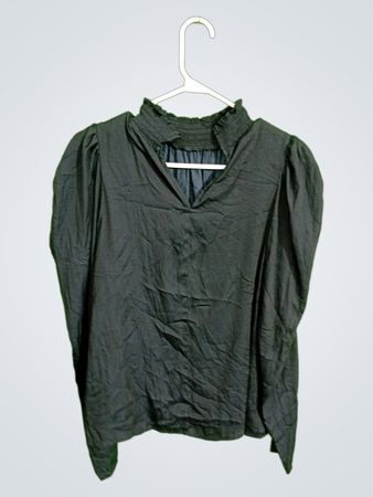 Black Long-Sleeve Blouse