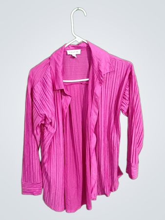 Pink Pleated Blouse