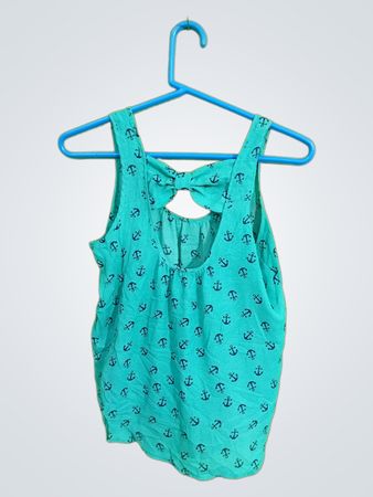 Blue Anchor Pattern Top