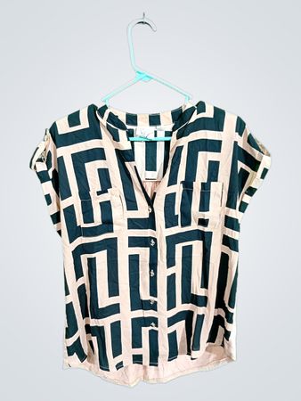 Geometric Pattern Blouse