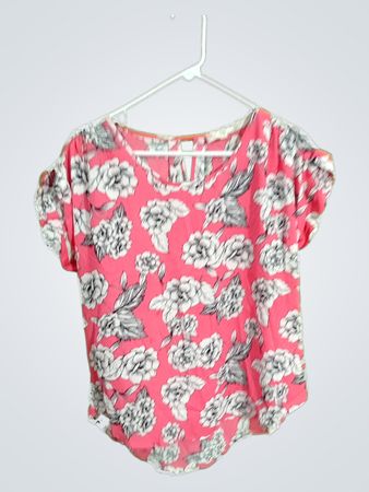 Pink Rose Floral Blouse