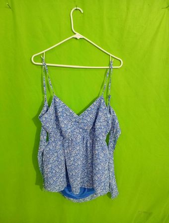 Blue Floral Top