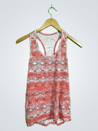 Elie Tahari Patterned Racerback Tank Top