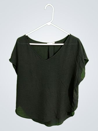 Black Short-Sleeve Top