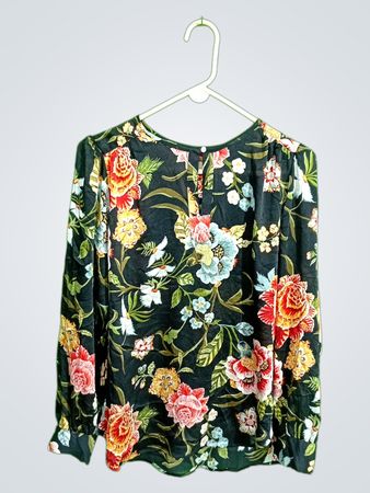 LOFT Floral Print Long Sleeve Blouse