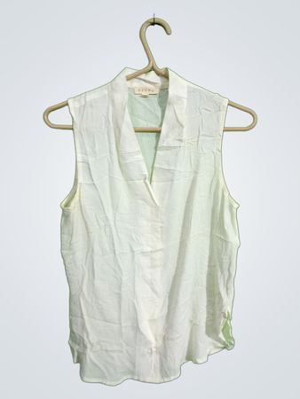 White Sleeveless Shirt