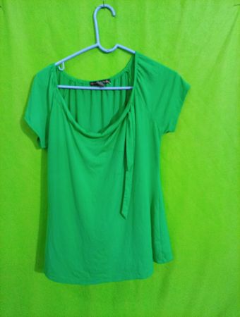 Susie in the City Green Wrap Top