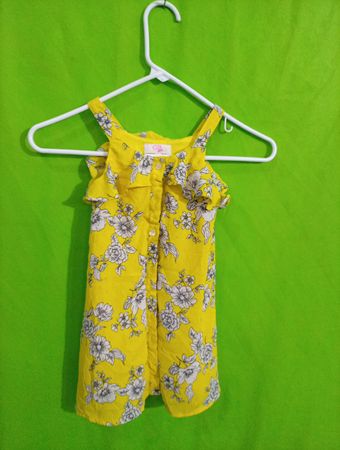 GB Girls Floral Yellow Romper