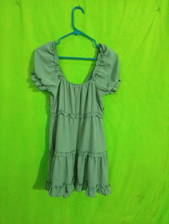 Green Ruffled Dress