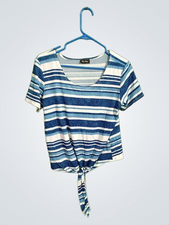 Star Viven Striped Tie-Front Top