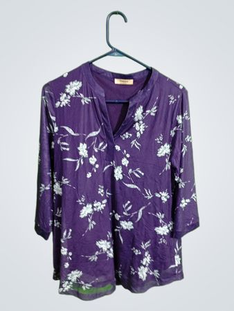 Purple Floral Blouse