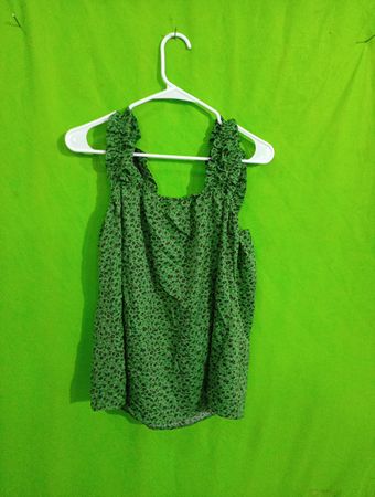 Green Floral Blouse