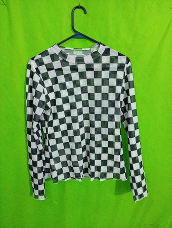 Checkerboard Long-Sleeve Shirt