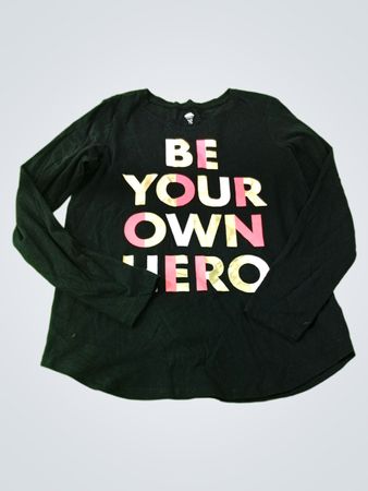 Old Navy Black Graphic Long Sleeve Tee