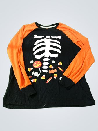 Unbranded Halloween Skeleton Graphic Raglan Shirt