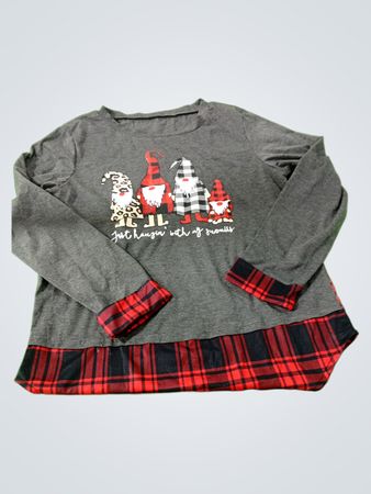 Long-Sleeve Shirt with Gnomes Design