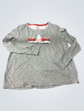 Gray Long-Sleeve T-Shirt with Graphic