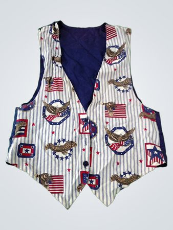 Vest with Patriotic Print