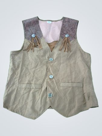 Tan Fringe Vest