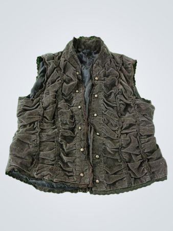 Brown Ruffled Vest
