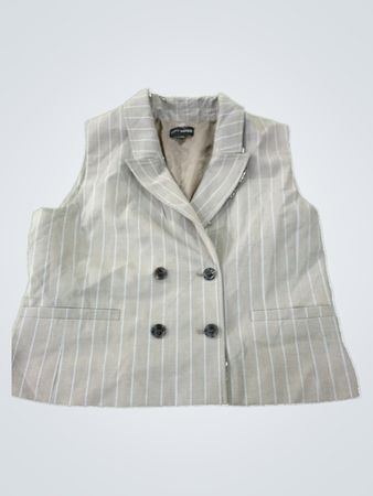 Gray Striped Vest