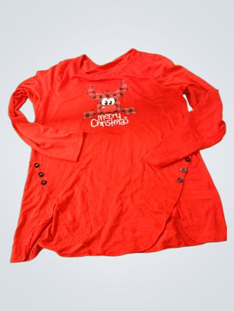 Red Long-Sleeve Christmas T-Shirt