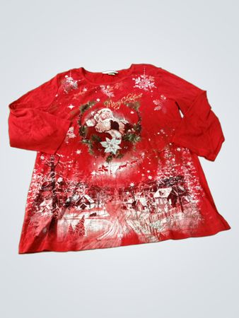 Christopher & Banks Red Christmas T-Shirt