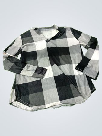 Black and Gray Plaid Shirt