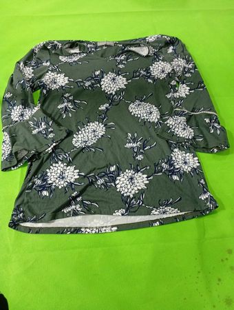 Green Floral Blouse