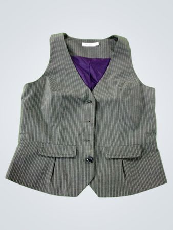 Gray Pinstripe Vest