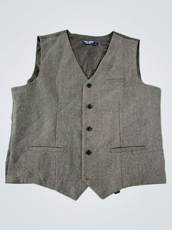 Brown Herringbone Waistcoat