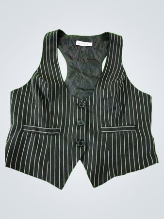 Grace Karin Black and White Striped Vest