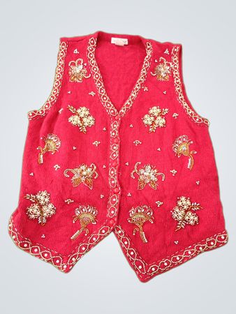 Embroidered Knit Vest