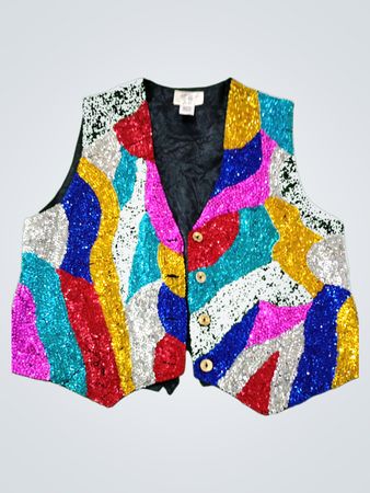 Multicolor Sequined Vest