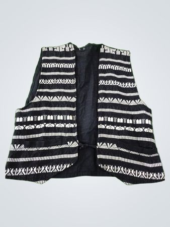 Black and White Patterned Vest