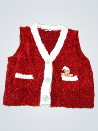 Jolly Sweaters Red Christmas Sweater Vest
