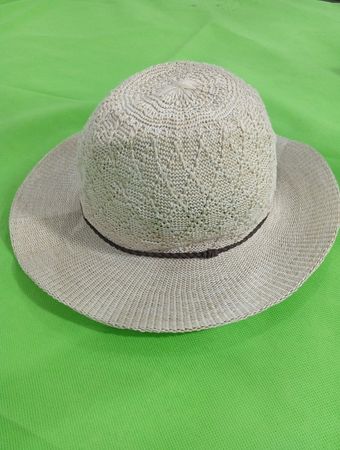 Tan Knit Sun Hat