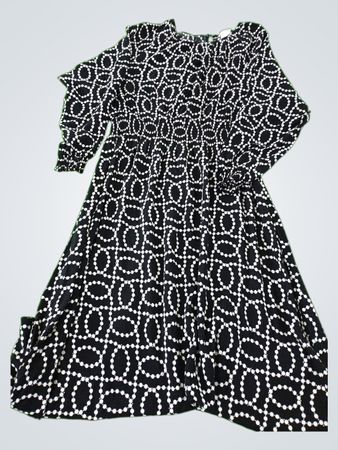 Black and White Patterned Dress