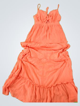 Justice Peach Ruffled Dress
