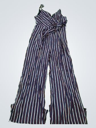 Blue Bush Striped Jumpsuit