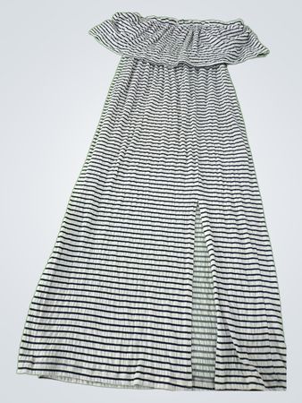 O'Neill Striped Off-Shoulder Maxi Dress