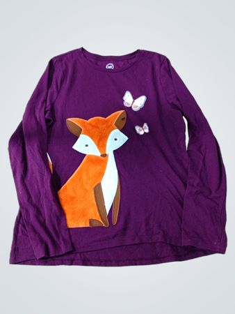 Wonder Nation Purple Fox Long Sleeve Top