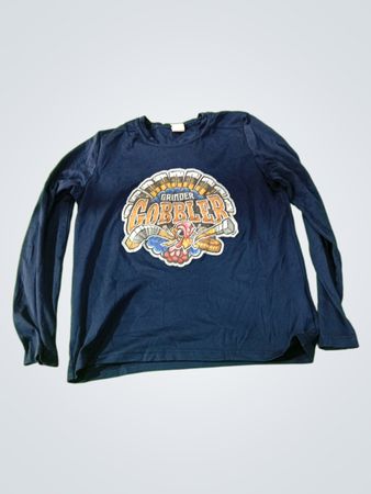 Navy Blue Long-Sleeve T-Shirt with Graphic